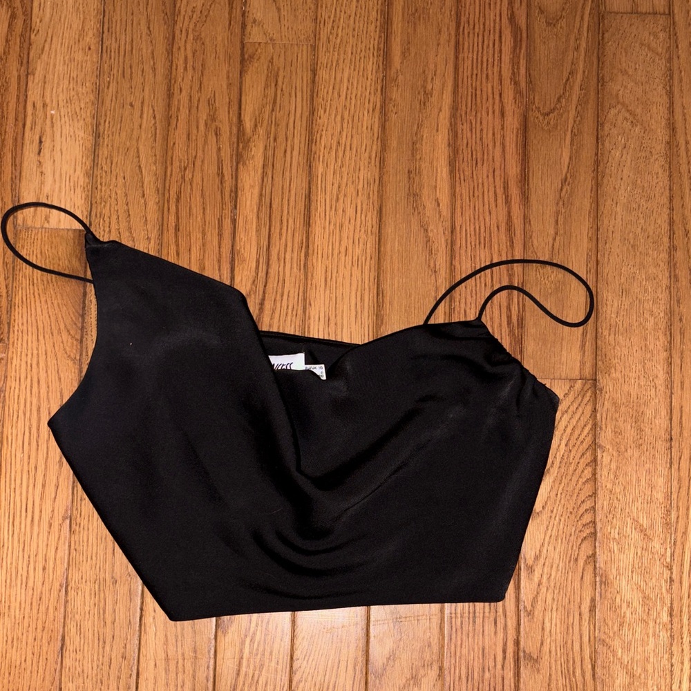 Princess Polly Black Cowl Neck Top